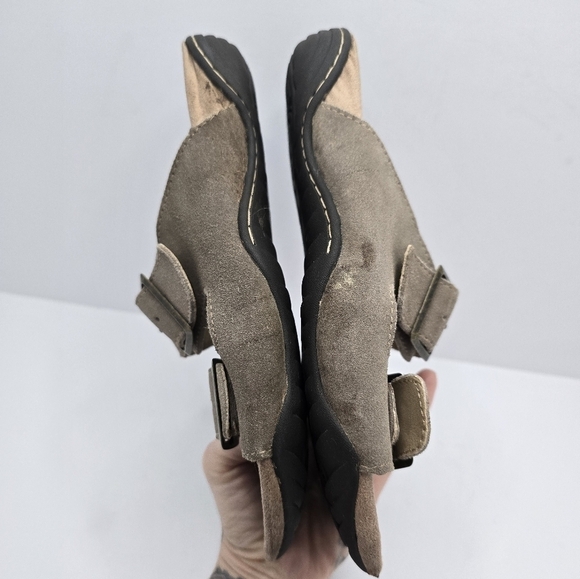 JSport | Boho tan brown leather strappy open toe slide sandals | WMS 6.5 - Picture 9 of 10